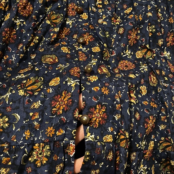 NWT Veronica Beard Shireen Pleated Floral
Midi-Dress Ink Navy W/Red Size 12 - Picture 11 of 12